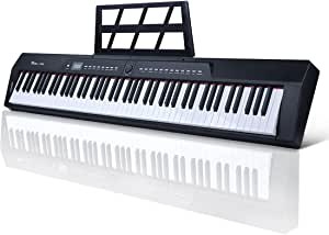 Rosen EP30 Beginner Digital Piano 88 Keys Full Size Weighted Keyboard Piano, Portable Electric Piano with Continuous Pedal, Power Supply, 2x20W Speakers, Bluetooth and MIDI