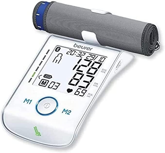 Beurer BM85 Upper Arm Safety Monitor with Sleep Rest Indicator, Ensure Accuracy, App Connect Certified Data Protection, Lithium Ion Battery Powered
